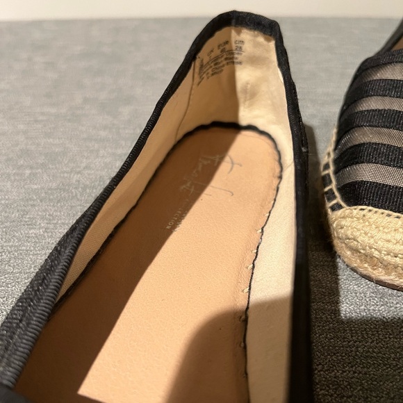 Franco Sarto Women Sz 9 M Black/Cream Espadrille Fabric Shoes - Picture 4 of 8